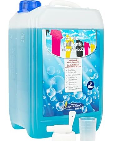 AQUA CLEAN PUR Brilliant Colour & Black Flüssigwaschmittel 6l für bunt, schwarz und weiße Wäsche