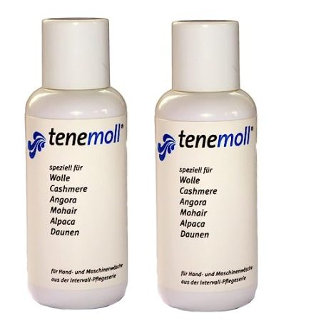 Wollwaschmittel Konzentrat Tenemoll - Universal Wolle Waschmittel flüssig für Handwäsche + Maschinenwäsche (200 ml - 2 x 100 ml)