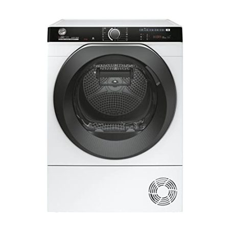 Hoover H-DRY 500 NDPEH9A3TCBEXMSS Wärmepumpentrockner / 9 kg / Smarte Bedienung mit WiFi + Bluetooth / AquaVision-Kondenswasserbehälter mit optischer Füllanzeige direkt im Bullauge / Symbolblende