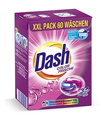 Dash® Color Frische 3 in 1 Waschmittel-Caps XXL-Sparpack, Kapsel I 60 Waschladungen I für bunte Wäsche I 3 in 1 Formel für Frische, Reinheit und Sauberkeit | 1,59 kg