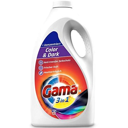 Waschmittel GAMA Gel Konzentrat Konzentriert 3in1 Colors u. Darks 83WL, 4,15L, ehemaliger vizir