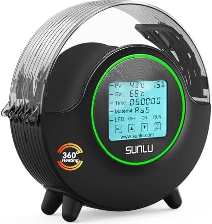 2024 Offizielle SUNLU S2 3D-Drucker-Filament-Trocknungsbox, Verbesserter Filament-Aufbewahrungstrockner mit 360°-Heizventilator und 4.6‘’ Touchscreen für PLA TPU PETG ABS Nylon PA-Filamente