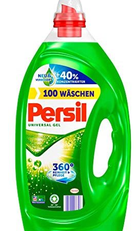 Persil Universal Gel, Flüssigwaschmittel, 360° Reinheit & Pflege, 1er Pack (1 x 100 Waschladungen)