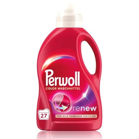 Perwoll Color Waschmittel (27 Waschladungen), Feinwaschmittel reinigt sanft und erneuert Farben und Fasern, für alle farbigen Textilien, Color Waschmittel mit Dreifach-Renew-Technologie