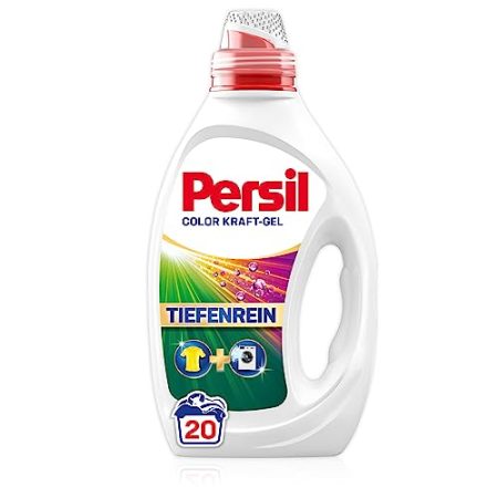 Persil Color Kraft-Gel (20 Waschladungen), Flüssigwaschmittel mit Tiefenrein Technologie, Colorwaschmittel für reine Wäsche und hygienische Frische für die Maschine, wirksam ab 20 °C