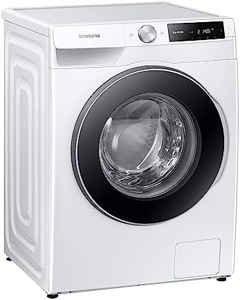 Samsung Waschmaschine, 8 kg, 1400 U/min, Ecobubble, Simple Control, WiFi SmartControl, SuperSpeed 59 Min, Weiß/Schwarz, WW81T604ALEAS2