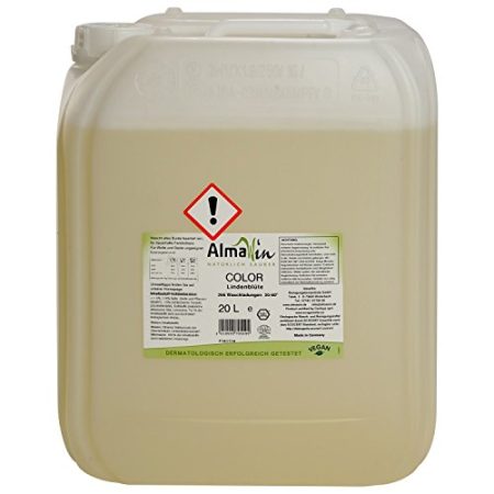 AlmaWin Öko Color Waschmittel Lindenblüte 20l, 266 Waschladungen, vegan, flüssig