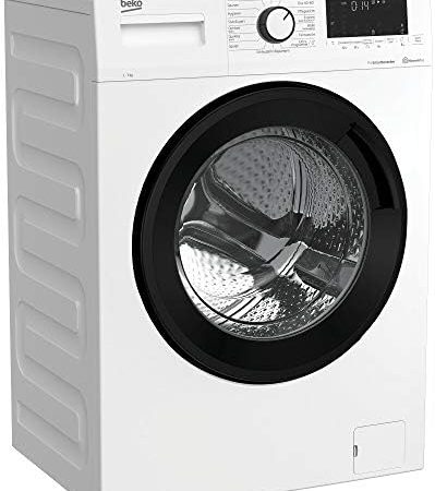 Beko WML71465S b300 freistehende Waschmaschine, 7 kg, Waschvollautomat, 1400 U/min, Bluetooth, AquaWave, ProSmart Inverter Motor, Nachlegefunktion, Fleckenprogramm, Weiß