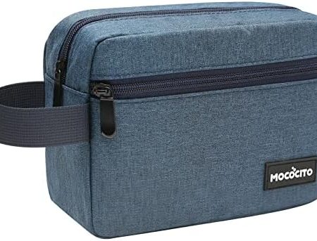 MOCOCITO Kulturbeutel für Herren, Reise, Kulturtasche, Kosmetiktasche, Kulturbeutel Faltbarer mit Tragegriff, Waschtasche für Damen(Blau)