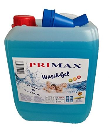 2 x 10 Liter Primax Flüssigwaschmittel mit Arielladuft, Microfasertuch und praktischem Ausgießer