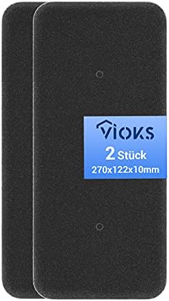 VIOKS 2x Trockner Filter Set Ersatz für Candy Filter 40006731 270x122mm - Schwammfilter für Candy & Hoover Kondenstrockner/Wärmepumpentrockner