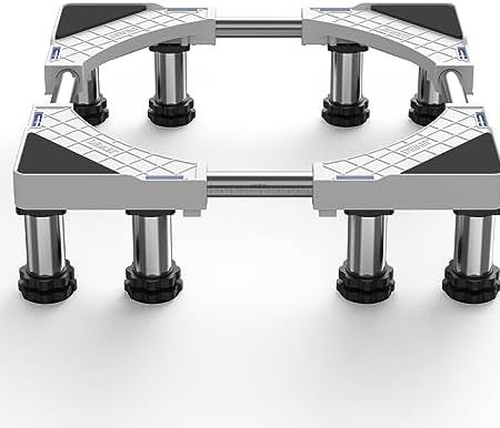 DEWEL 8 Füße Waschmaschinen Untergestell, Verstellbare Waschmaschine Sockel für Kühlschrank Trockner, Einstellbare Länge 43-57cm, Höhe 13-16cm