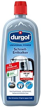 durgol Universal Schnell-Entkalker für Küchengeräte (750ml) - Entkalker für Wasserkocher, Wasserhahn, Töpfe, Spülkasten, Waschmaschinen, Dampfgarer etc. - Anti Kalklöser flüssig - Flüssigentkalker