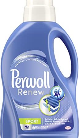 Perwoll Renew Sport Flüssigwaschmittel (25 Wäschen), Hygiene Waschmittel für Sport- & Funktionskleidung, Feinwaschmittel für intensive Frische