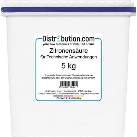 Zitronensäure Pulver für technische Anwendungen 5 kg Entkalker, Reiniger, reine Citronensäure