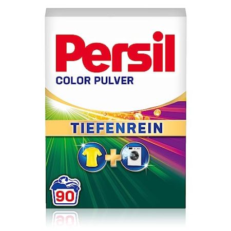 Persil Color Pulver Tiefenrein Waschmittel (90 Waschladungen), Colorwaschmittel für reine Wäsche und hygienische Frische für die Maschine, effektiv von 20 °C bis 60 °C