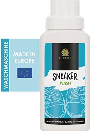 SOLITAIRE Sneaker Wash, Sneaker Waschmittel für die Waschmaschine, 250 ml, Reinigung und hygienische Frische für Sneaker, Sport- und Outdoor-Schuhe aus Textil, Nylon und Leder