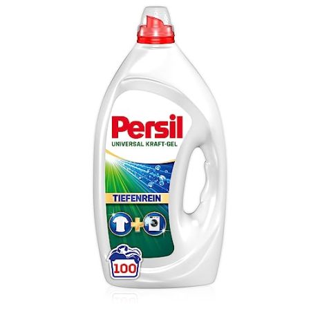 Persil Universal Kraft-Gel (100 Waschladungen), Flüssigwaschmittel mit Tiefenrein Technologie, Waschmittel für reine Wäsche und hygienische Frische für die Maschine, wirksam ab 20 °C