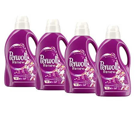 Perwoll Renew Blütenrausch Flüssigwaschmittel (4x25 Wäschen), Feinwaschmittel für Buntwäsche & Weißes, Color Waschmittel verleiht intensive Frische mit blumigem Duft