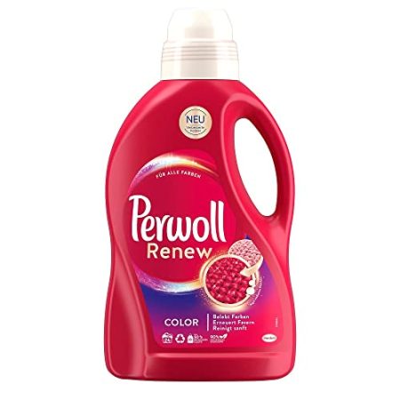 Perwoll Renew Color (24 Waschladungen), Color Waschmittel, Feinwaschmittel stärkt die Fasern und verbessert die Farbintensität, intensive Frische