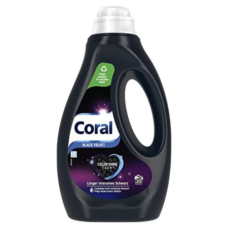 Coral Black Velvet Waschmittel, 20 Waschladungen, 1 l