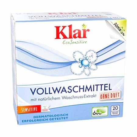 Klar Vollwaschmittel sensitive mit Waschnuss-Extrakt, 1,1 kg