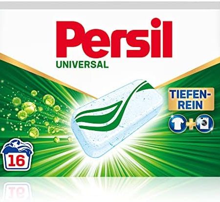 Persil Power Bars Universal Waschmittel (16 Waschladungen), vordosiertes Vollwaschmittel mit biologisch abbaubarem Schutzfilm, für reine Wäsche & hygienische Frische für die Maschine