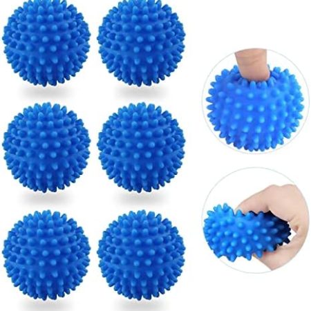 6 Stück Waschkugel für Waschmaschine，Trockner Ball,Washing ball for washing machine，Trocknerbälle für Wäschetrockner,Wiederverwendbare ，für Heim Kleidung Reinigung (Blau)