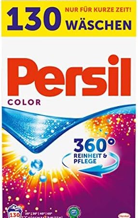 Persil Color Pulver, Colorwaschmittel, 360° Reinheit & Pflege, 1er Pack (1 x 130 Waschladungen)