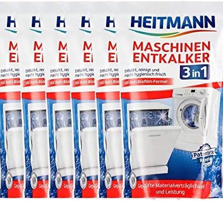 HEITMANN 3-in-1 Maschinen-Entkalker: Waschmaschinen und Spülmaschinenreiniger mit Anti-Geruchs-Formel - Entkalker, Reiniger und Hygienische Frische - Materialschonend