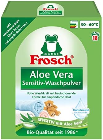 Frosch Aloe Vera Waschpulver Color, 5er Pack (5 x 18 Waschladungen)