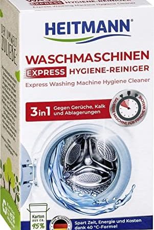 Heitmann Express Waschmaschinen Reiniger: entfernt Kalk, Ablagerungen und Gerüche, Maschinenreiniger, 250 g