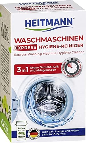 Heitmann Express Waschmaschinen Reiniger: entfernt Kalk, Ablagerungen und Gerüche, Maschinenreiniger, 250 g