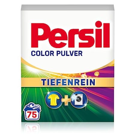 Persil Color Pulver Tiefenrein Waschmittel (75 Waschladungen), Colorwaschmittel für reine Wäsche und hygienische Frische für die Maschine, effektiv von 20 °C bis 60 °C