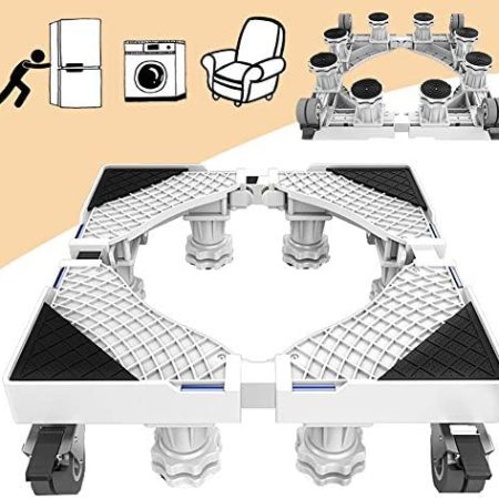 LXYYSG Waschmaschinen Sockel Untergestell, Multifunktion Basis Einstellbar Base mit 4 Gummirad für Geschirrspüler/Trockner/Klimaanlage/Kühlschrank, Stoßfest Möbelträger, Größe: 70-45cm