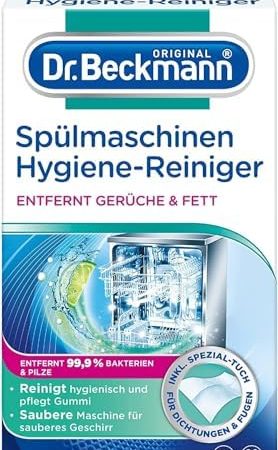 Dr. Beckmann Spülmaschinen Hygiene-Reiniger | Entfernt Rückstände, Fett Und Unangenehme Gerüche | Inkl. Spezial-Reinigungs-Tuch 1x 75 g