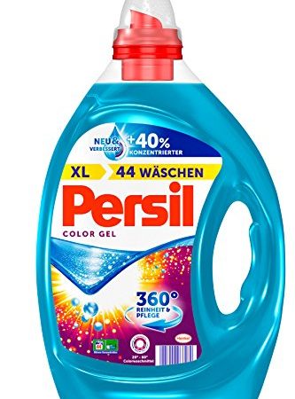 Persil Color-Gel, Flüssigwaschmittel, 360° Reinheit & Pflege, 2er Pack (2 x 44 Waschladungen)