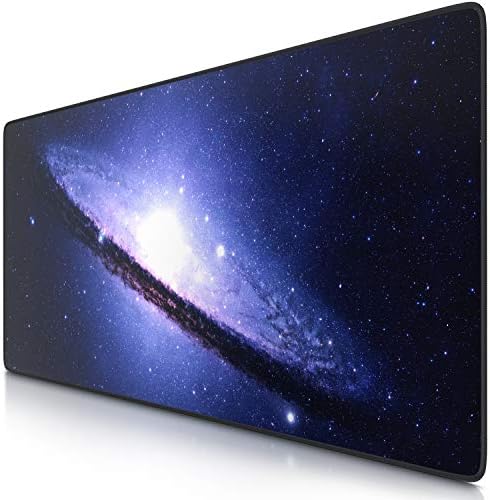 CSL - XXL Mauspad Gaming 900x400 mm - XXL Mousepad groß mit Motiv - Tischunterlage Large Size - verbessert Präzision und Geschwindigkeit - auch für Roccat Razer Logitech Maus und Tastatur - Galaxy