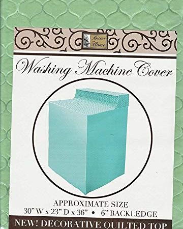 Better Home Wasserdichte Waschmaschinen- oder Trocknerabdeckung aus Vinyl, staubfrei, Schutz für Waschmaschinen, Grün