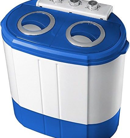 Mini Waschmaschine mit Schleuder Waschautomat bis 3 KG 2 Kammern Schleuderkammer bis 1 Kg Reisewaschmaschine Camping Mobile Waschmaschine Toploader Miniwaschmaschine