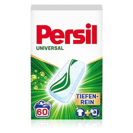 Persil Power Bars Universal Waschmittel (60 Waschladungen), vordosiertes Vollwaschmittel mit biologisch abbaubarem Schutzfilm, für reine Wäsche & hygienische Frische für die Maschine