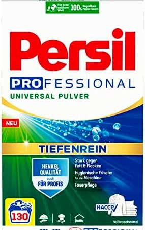 Persil Universal Pulver Tiefenrein Waschmittel (130 Waschladungen), Vollwaschmittel für reine Wäsche und hygienische Frische für die Maschine, effektiv von 20 °C bis 95 °C