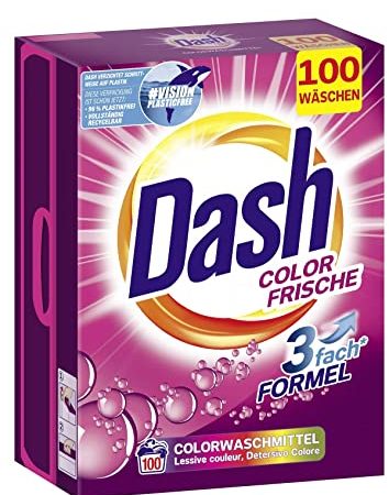 Dash® Color Frische Pulver I Waschmittel für bunte Wäsche I 100 Waschladungen I frische, leuchtend bunte Wäsche | 6,5 kg