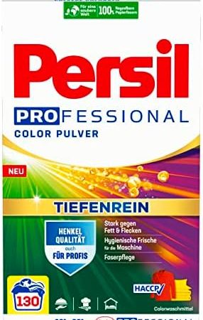 Persil Color Pulver Tiefenrein Waschmittel (130 Waschladungen), Colorwaschmittel für reine Wäsche und hygienische Frische für die Maschine, effektiv von 20 °C bis 60 °C