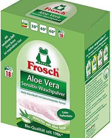 3x Frosch Aloe Vera Color-Waschpulver 1,35 kg - Sensitiv mit Aloe Vera