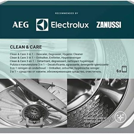 AEG M3GCP400 9029799187 Clean and Care - für Waschmaschine und Geschirrspüler (Inhalt 6 Stück) 3‑in‑1 Reinigung und Pflege Entfettungs-, Entkalkungs- und Hygienemittel