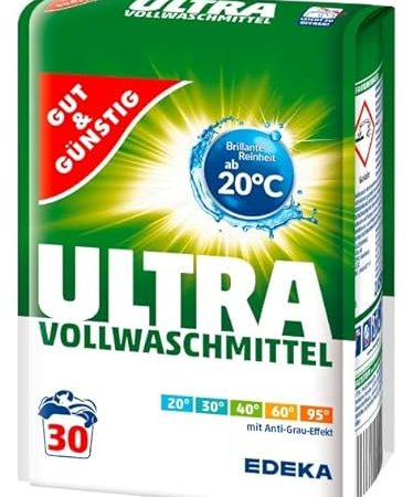 Gut und Günstig Waschmittel Vollwaschmittel Ultra Pulver 2,025kg 30 Waschladungen