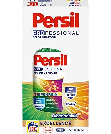 Persil Color Kraft-Gel (130 Waschladungen), Flüssigwaschmittel mit Tiefenrein Technologie, Colorwaschmittel für reine Wäsche und hygienische Frische für die Maschine, wirksam ab 20 °C