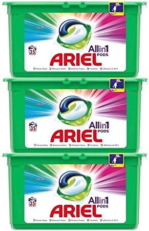 Ariel All in 1 PODS Colorwaschmittel, 105 Waschladungen (3 x 35 Waschladungen)