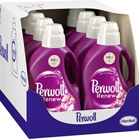 Perwoll Renew Blütenrausch Flüssigwaschmittel, 192 (8 x 24 Wäschen), Feinwaschmittel für Buntwäsche & Weißes, Color Waschmittel verleiht intensive Frische mit blumigem Duft